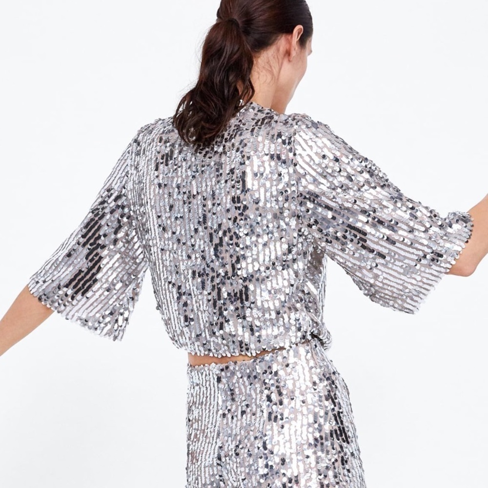 ZARA Sequin Blouse - Picture 6 of 7